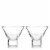 Viski® Raye Crystal Heavy Base Martini Glasses Perspective: back