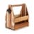 Foster & Rye Acacia Wood Beer Caddy Perspective: back