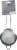 Viski® Professional Stainless Steel Mesh Cone Strainer Perspective: back