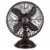 Hunter 90407 12  All Metal Retro Oscillating Table Fan w/ 3 Speeds, Onyx Copper Perspective: back