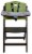 Abiie Beyond Wooden High Chair with Tray. (Mahogany Wood - Olive Cushion) Perspective: back