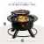 Shinerich Industrial Outdoor Circular Ranch Fire and Grilling Metal Pit, Black, 24 Perspective: back