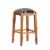 Evolution by Crestview Milly Wood Striped Barstool in Black and White Perspective: back