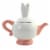 Tabletop Dottie Tea Pot Dolomite Easter Rabbit Bunny A5070 Perspective: back