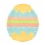 Tabletop Dottie Egg Plate Dolomite Easter Decorated St/4 A5073 Perspective: back