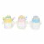 Egg Hat Bunny Figurine - Three Figurines 3.5 Inch, Polyresin - Rabbit St/3 A5088 Perspective: back