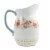 Tabletop Cottage Floral Pitcher Dolomite Roses Flowers A7128 Perspective: back