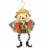 Fall Dangling Scarecrow Wood Wall Decor Sunflower Pumpkin Th00029 Perspective: back