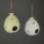 Dolomite Bumble Bee Hive Bird House Decorative Ceramic Outdoor Decor Set of 2 Perspective: back