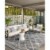 RAI-05 Denim, Ivory 18  x 18  Sample Size Rug Perspective: back