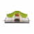 Tahoe Gear Olympia 10 Person 3 Season Outdoor Camping Tent, Green and Orange Perspective: back