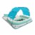 Comfy Floats 13 Ft Misting Platform Inflatable Summertime Float, White/Aqua Perspective: back
