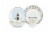 Disney Princess 16-Piece Dinnerware Set | Cinderella, Jasmine, Ariel, Belle Perspective: back