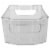 Stackable Medium Plastic Fridge Pantry and Closet Organization Bin with Handles Perspective: back