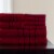 Lavish Home 8 Piece 100% Cotton Plush Bath Towel Set Burgundy Perspective: back