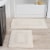 Lavish Home 100% Cotton 2 Piece Reversible Rug Set - Ivory Perspective: back