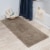 Lavish Home 100% Cotton Reversible Long Bath Rug - Taupe - 24x60 Perspective: back