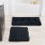 Lavish Home 2 Piece Memory Foam Bath Mat Set - Black Perspective: back