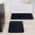Lavish Home 2 Piece Memory Foam Striped Bath Mat Set - Black Perspective: back