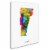 Michael Tompsett 'Vermont Map' Canvas Wall Art 35 x 47 Inches Perspective: back