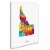 Michael Tompsett 'Idaho Map' Canvas Wall Art 35 x 47 Inches Perspective: back