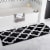 Lavish Home 67-0029-BL 24 x 60 in. 100 Percent Cotton Trellis Bathroom Mat - Black Perspective: back