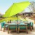 Pure Garden 50-100-LG 10 ft. Patio Table Umbrella with Easy Crank & Auto Tilt, Green Perspective: back
