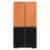 Samsung RAF18DUUCH Bespoke 4-Door Flex Refrigerator Panel - Top Panel - Clementine Glass Perspective: back