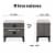 Adore Decor Micah 2 Drawer Nightstand Gray Perspective: back