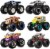 Mattel Hot Wheels® Monster Trucks Demolition Doubles Racing vs Baja Buster Vehicle Perspective: back