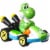 Mattel® Hot Wheels® Mario Kart™ Yoshi Standard Kart Toy Vehicle Perspective: back