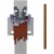 Minecraft Dungeons 3.25-in Collectible Geomancer Battle Figure and Accessories Perspective: back