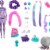 Barbie Color Reveal Doll, Glittery Purple with 25 Hairstyling & Party Surprises Perspective: back