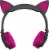 HYPE® LED Cat Ears Stereo Headphones Pink Perspective: back