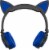 HYPE® LED Cat Ears Stereo Headphones Blue Perspective: back