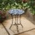 HD Designs Outdoors Bistro Table - Blue Tile Perspective: back