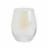 Holiday Home Iridescent Stemless Wine Glass with Santa Bottle Stopper Set Perspective: back