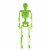 Holiday Home Blacklight Hanging Skeleton - Green Perspective: back