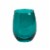 Holiday Home Green Tint Stemless Wine Glass Perspective: back