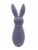 Holiday Home Purple Flocked Bunny Perspective: back