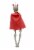 Holiday Home 16" Hanging Devil Skeleton Halloween Decor Perspective: back