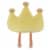 Holiday Home 14" Retro Buddies Crown Plush Toy Perspective: back