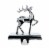 Holiday Home® Silver Reindeer Stocking Holder Perspective: back