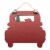 Holiday Home Red Truck with Black Dog and Christmas Tree Wall Hanging Christmas Décor Perspective: back
