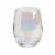 Holiday Home Oh What Fun and Clear Iridescent Stemless Wine Glass Perspective: back