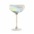 Holiday Home Valentine's Day Clear Iridescent Coupe Glasses Perspective: back