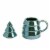 Holiday Home Green Iridescent Plain Tree Mug With Lid Perspective: back