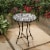 HD Designs Outdoors Bistro Table - Gray Tile Perspective: back