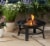 HD Designs Outdoors Round Steel Fire Pit Perspective: back