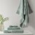 Modavari Turkish Bath Towel - Sage Perspective: back